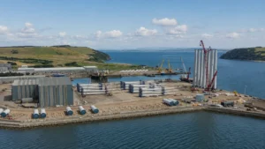 Aerial view of the proposed Ming Yang wind turbine manufacturing site at Ardersier