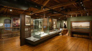 London Museum Docklands featuring historical displays and artefacts exploring London’s docks and trading history.