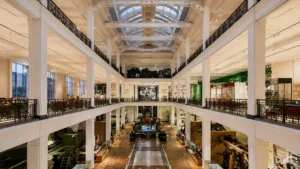 Science Museum in London featuring historic transport, aircraft and technology exhibits inside the gallery.