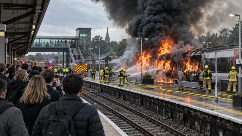 Heathrow Train Disruption Continues After Trackside Fire Damages Key London Rail Route
