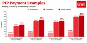 PIP Weekly Rate Comparison
